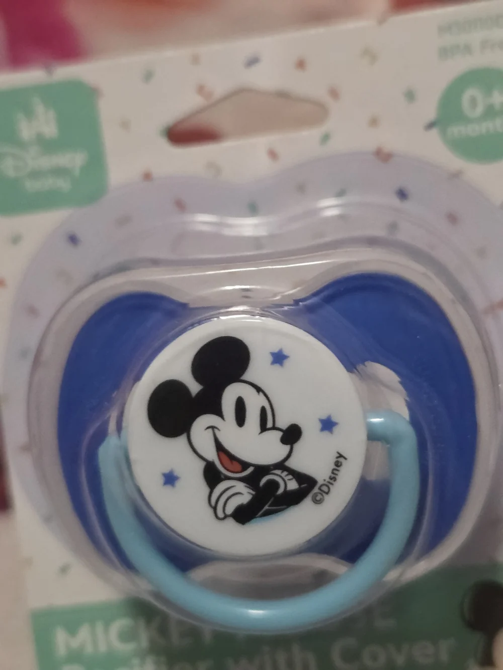 Disney Mickey Mouse Blue Pacifier with Cover